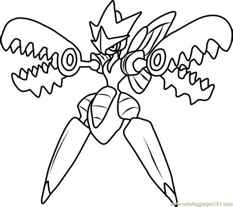 mega scizor coloring page